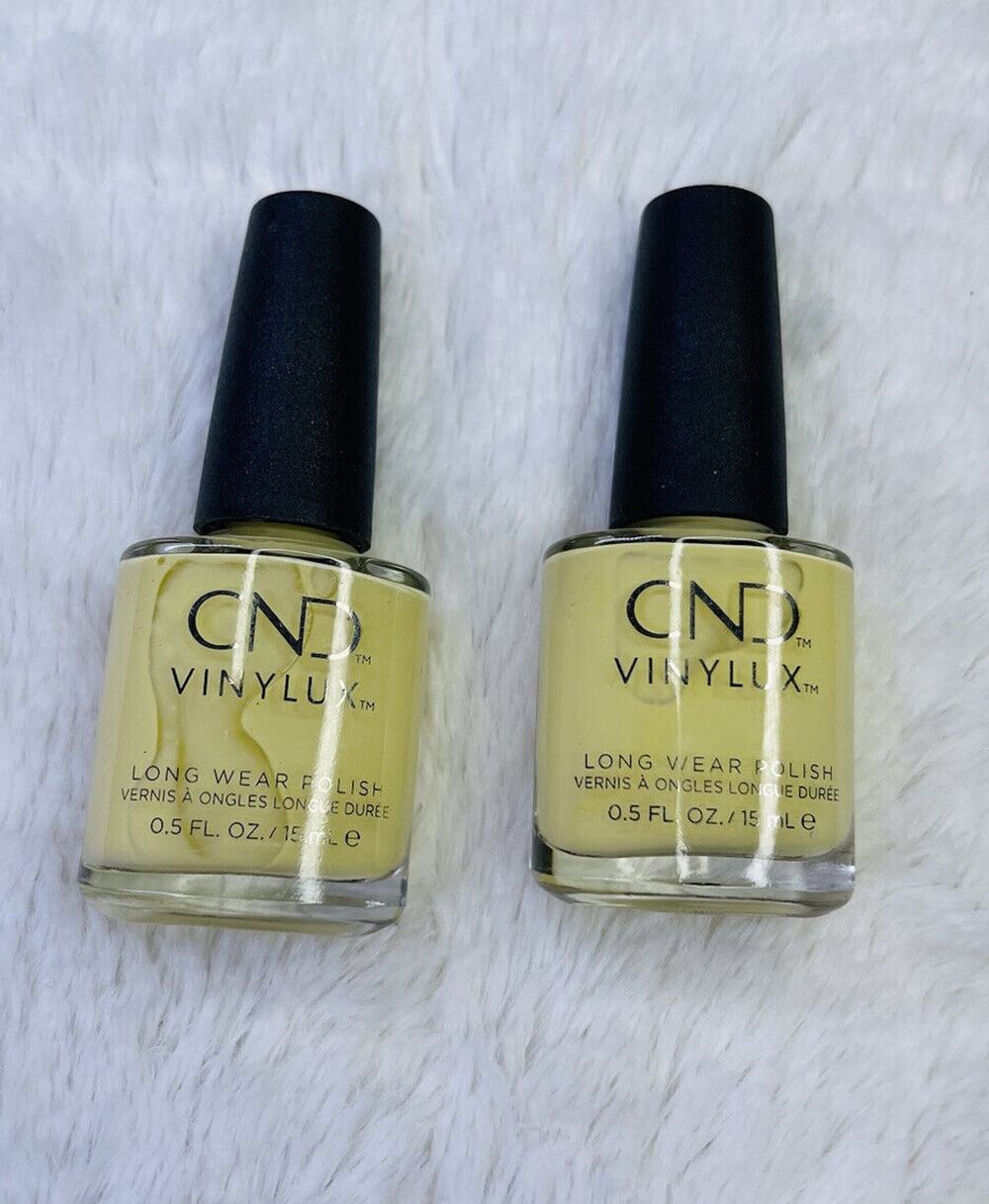 CND Vinylux Long Wear Nail Polish Yellow 2 Pk Bundle Set Brand New